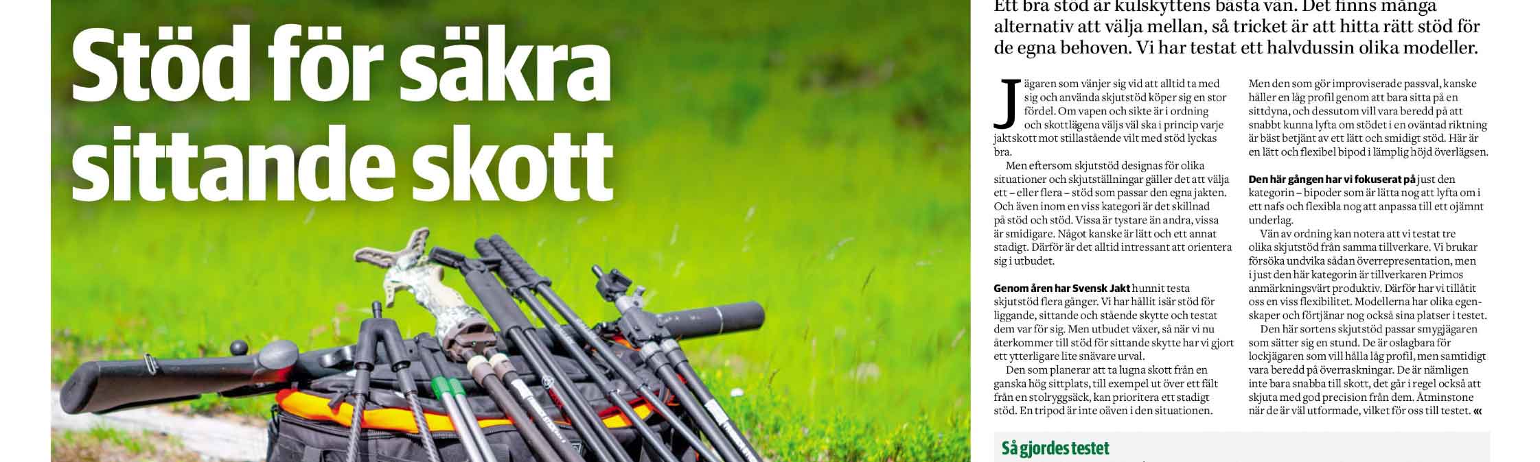 test bipod svensk jakt
